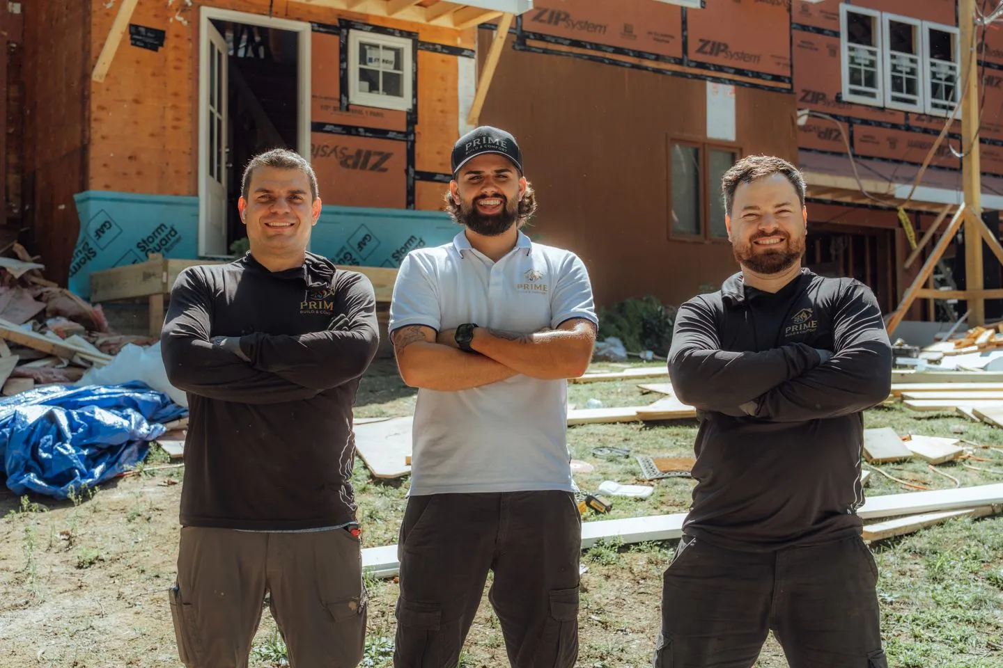 The Prime Build & Comfort crew on a job site
